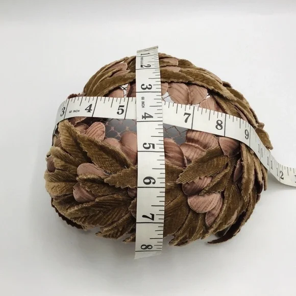 Vintage Hat Fascinator Skull Cap Laurel Velvet Leaves Silk Juliet Whimsy Vintage Hat Fascinator Skull Cap Laurel Velvet Leaves Silk  main image 4